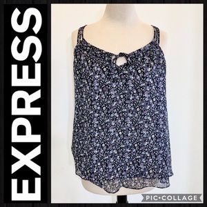 EXPRESS Sheer Floral Tank Top